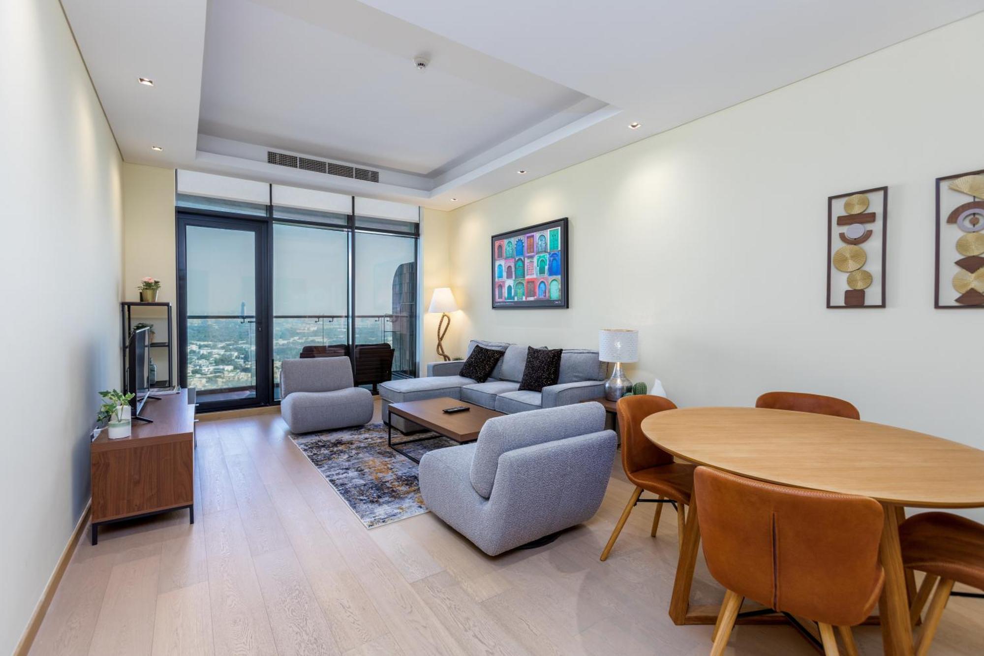 Modern 1Br Apartment, High Floor, Near Dubai Mall מראה חיצוני תמונה